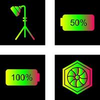 light stand and half battery Icon vector