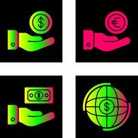 Dollar and Euro Icon vector