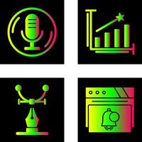 Microphone and Line Bars Icon vector