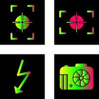 focus vertical and focus horizontal Icon vector
