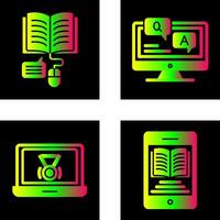 Online Learning and Faq Icon vector