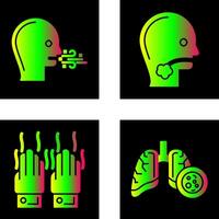 Bad Breath and Throat Cancer Icon vector