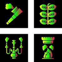 Pipe and Tobacco Leafs Icon vector