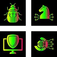 Bug and Trojan Icon vector