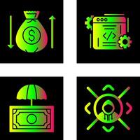 Money Bag and Coding Icon vector