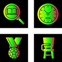 Search and ClockSnack and Money Icon vector