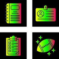 Notebook and CardSnack and Money Icon vector