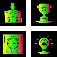 Package and Trophy Icon vector