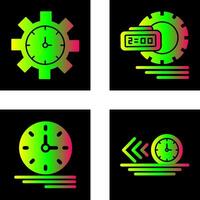 hora administración y hora administración icono vector