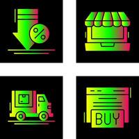 Discount and Online Shopping Icon vector