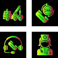 grua y 24h icono vector