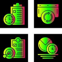 Time Management and Refresh Icon vector