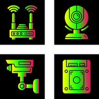 Router and Web Cam Icon vector