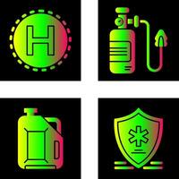 Helipad and Oxygen Icon vector