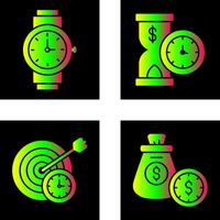 Wrist Watch and Time is Money Icon vector