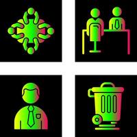 Staff Meeting and Employee Interview Icon vector