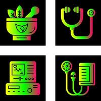 Ayurvedic and Stethoscope Icon vector