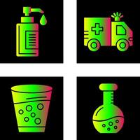 Hand Soap and Ambulance Icon vector