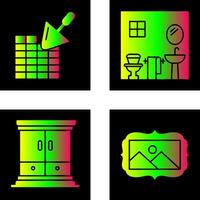 Brickwall and Bathroom Icon vector