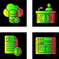 cloud data and information desk Icon vector