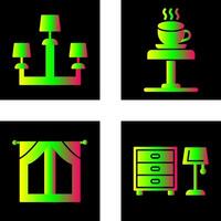 Lamp and Coffee Table Icon vector