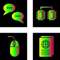 Conversation Bubbles and Processors Connected Icon vector