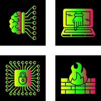 Machine Learning and Hacking Icon vector