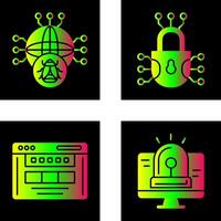 Global Malware and Cyber defence Icon vector