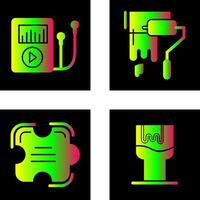 Music Player and Painting Icon vector