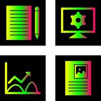 write feedback and computer settings Icon vector