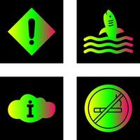 caution sign and dangerous shark Icon vector