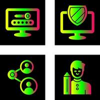 Password and Shield Icon vector