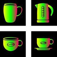 mug and kettle Icon vector