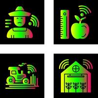 Farmer and Measure and Measure Icon vector