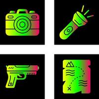 Camera and Flash Light Icon vector