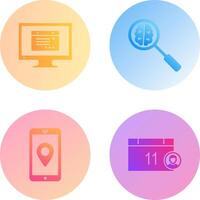 internet ads and intelligent search Icon vector