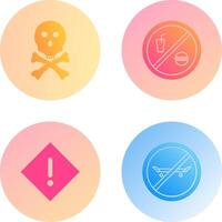 death sign and no foods or drink Icon vector