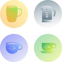 mug and kettle Icon vector