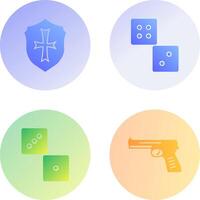 Dice and Shield Icon vector