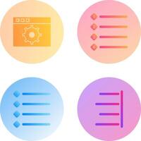 settings and numbered lists Icon vector