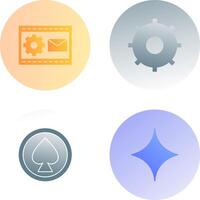 Blogging Service and Setting Icon vector