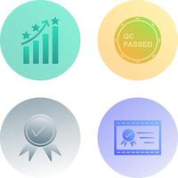 Reputation Management and QC Passed Icon vector