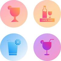 drinks cafe and sherry Icon vector