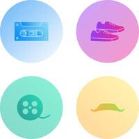 Casette and Sneakers Icon vector