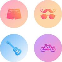 Hipster Style and Shorts Icon vector