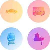 Sports Car and Double Icon vector