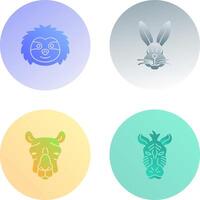 Sloth and Rabbit Icon vector