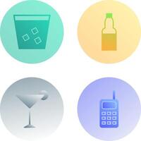 double shot and craft beer Icon vector