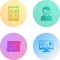 Apps and User person Icon vector