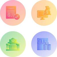 Paid and Online Loan Icon vector